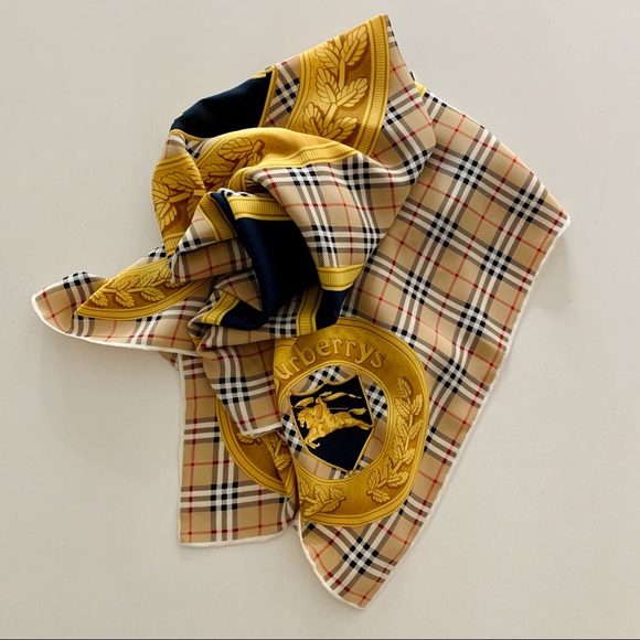 Vintage Burberry Silk Scarf